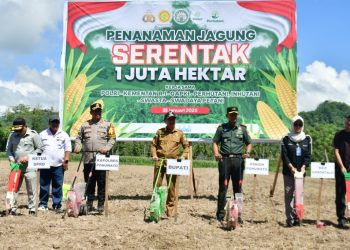 Dukung Swasembada Pangan, Bupati Pohuwato Hadiri Penanaman Jagung Serentak 1 Juta Hektare