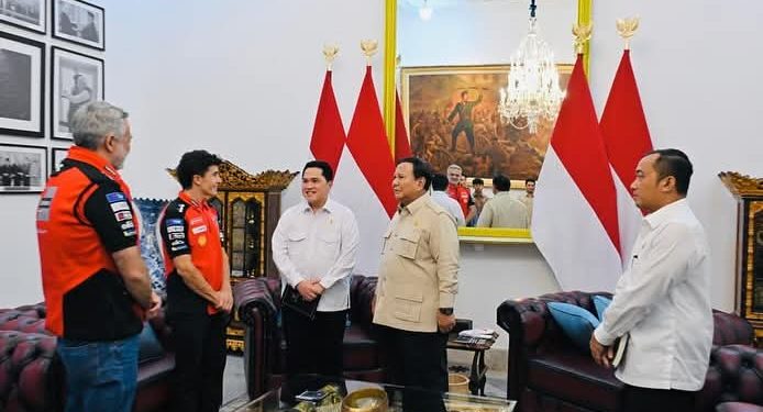 Presiden Prabowo Terima Kunjungan Juara Dunia MotoGP Marc Marquez dan Dua Pembalap Muda Indonesia